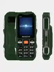 Черный мобильный телефон Maxvi P100, ударопрочный