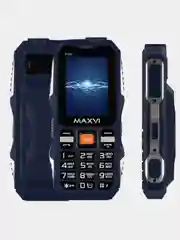 Черный мобильный телефон Maxvi P100, ударопрочный