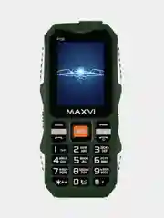 Черный мобильный телефон Maxvi P100, ударопрочный