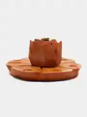 Бежевый эко подставка для благовоний, из гималайского кедра ручной работы