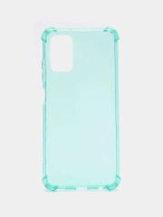 Чехол прозрачный на Samsung Galaxy A02s, Самсунг А02с противоударный, с неоновым оттенком