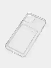 Прозрачный чехол защитный для iPhone 7, 8 Plus, Xs, Xr, 11, 12, 13, 14 Pro Max, с карманом для карт