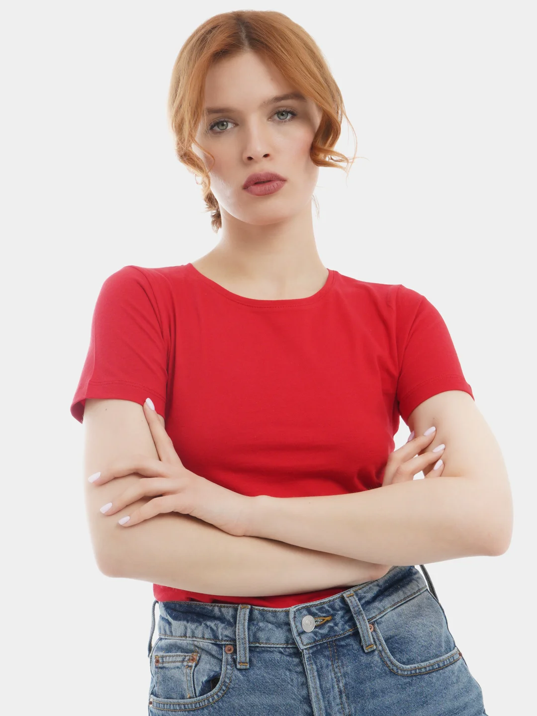 Желтый футболка женская, хлопок