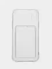 Прозрачный чехол для iPhone 7/8 Plus/XR/11/12/13/Pro/Pro Max, силиконовый, с карманом для карт