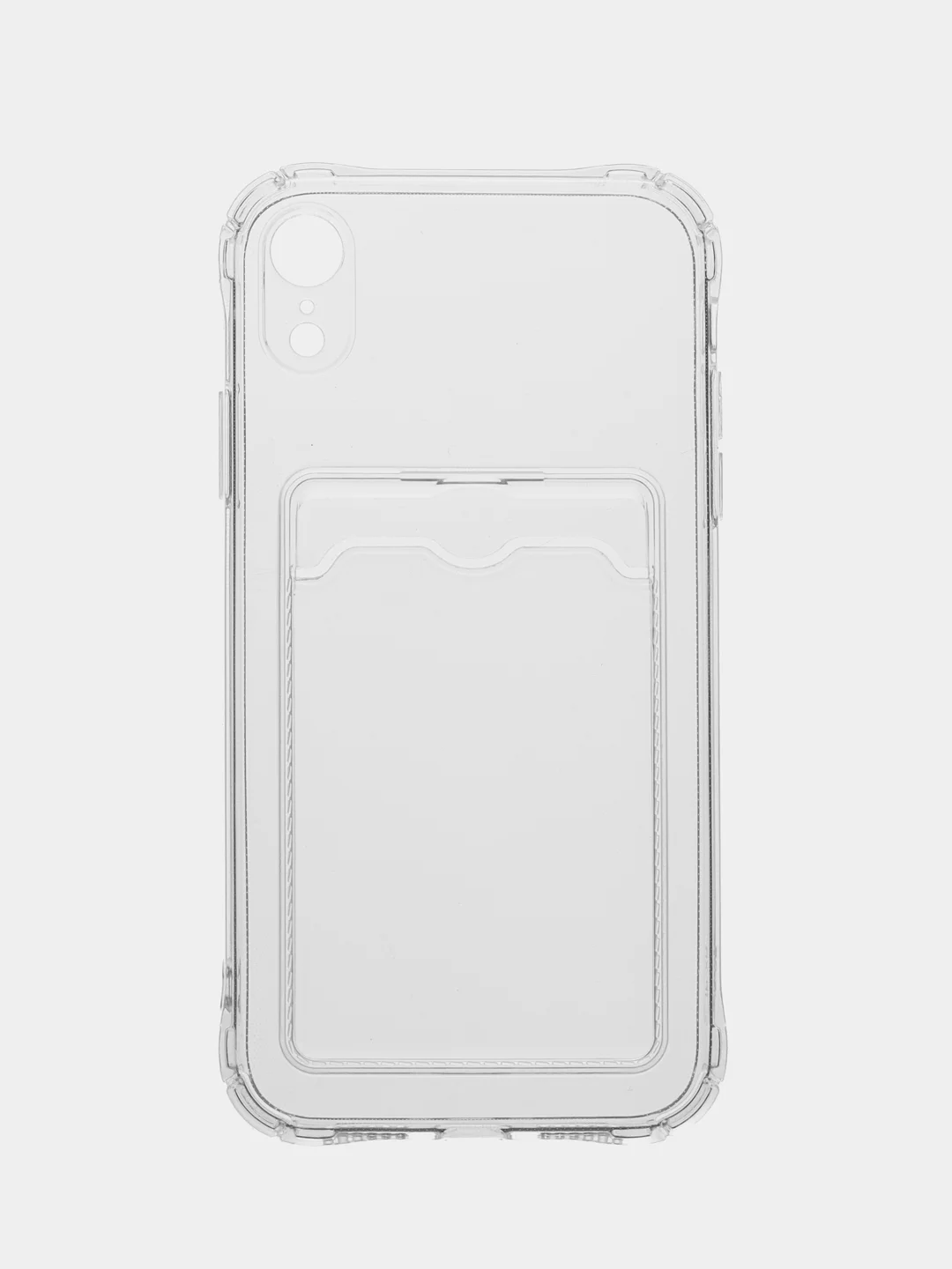 Прозрачный чехол для iPhone 7/8 Plus/XR/11/12/13/Pro/Pro Max, силиконовый, с карманом для карт