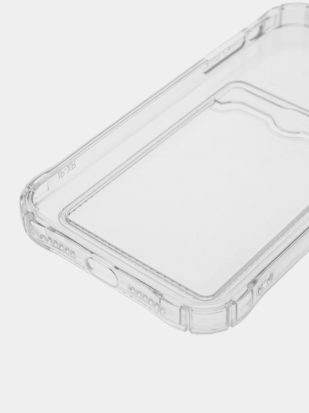 Прозрачный чехол для iPhone 7/8 Plus/XR/11/12/13/Pro/Pro Max, силиконовый, с карманом для карт