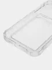 Прозрачный чехол для iPhone 7/8 Plus/XR/11/12/13/Pro/Pro Max, силиконовый, с карманом для карт