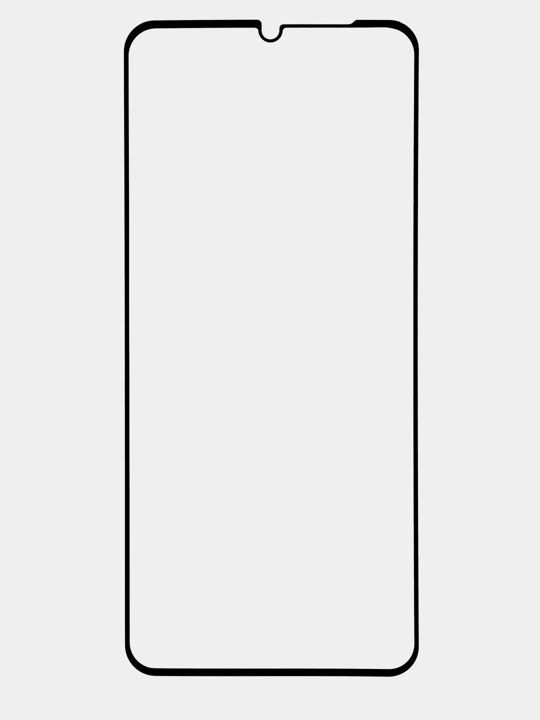 Прозрачный защитное стекло (1-2 шт) BROSCORP для Huawei Nova Y61 с олеофобным покрытием, черная рамка