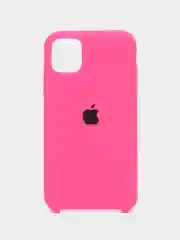 Тёмно-розовый чехол силиконовый Silicone Case на Айфон(IPhone) 11, 12, 13, 14, Mini, Plus, Pro, Pro Max