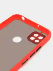 Красный чехол Xiaomi Redmi 9C, Redmi 9C NFC, Redmi 10A пластиковый матовый с цветными кнопками