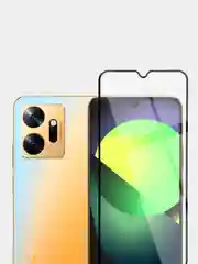 Прозрачный защитное стекло BROSCORP для Infinix Zero 20 с олеофобным покрытием и черной рамкой