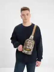 Серый сумка тактическая через плечо