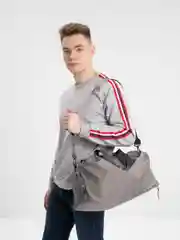 Серый сумка спортивная, для фитнеса, с отделением для обуви