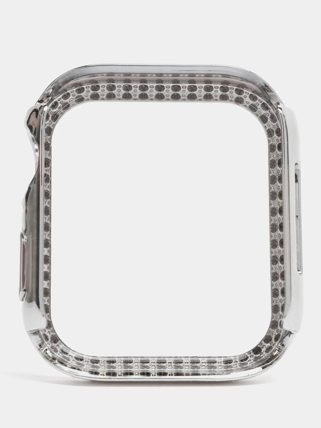 Серебряный бампер защитный для Apple Watch 44 45 40 42 41 38 mm пластиковый чехол эпл вотч