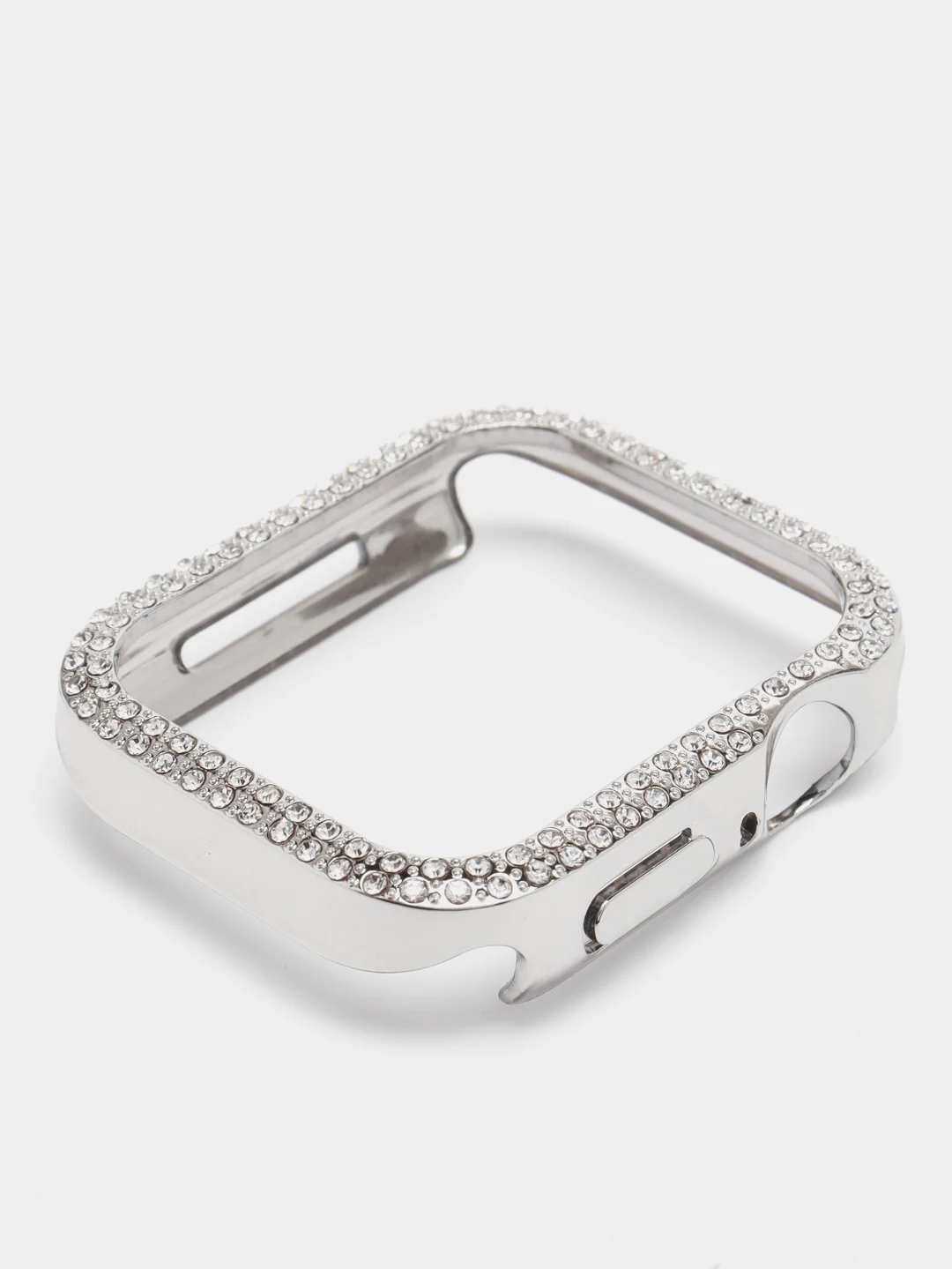 Серебряный бампер защитный для Apple Watch 44 45 40 42 41 38 mm пластиковый чехол эпл вотч