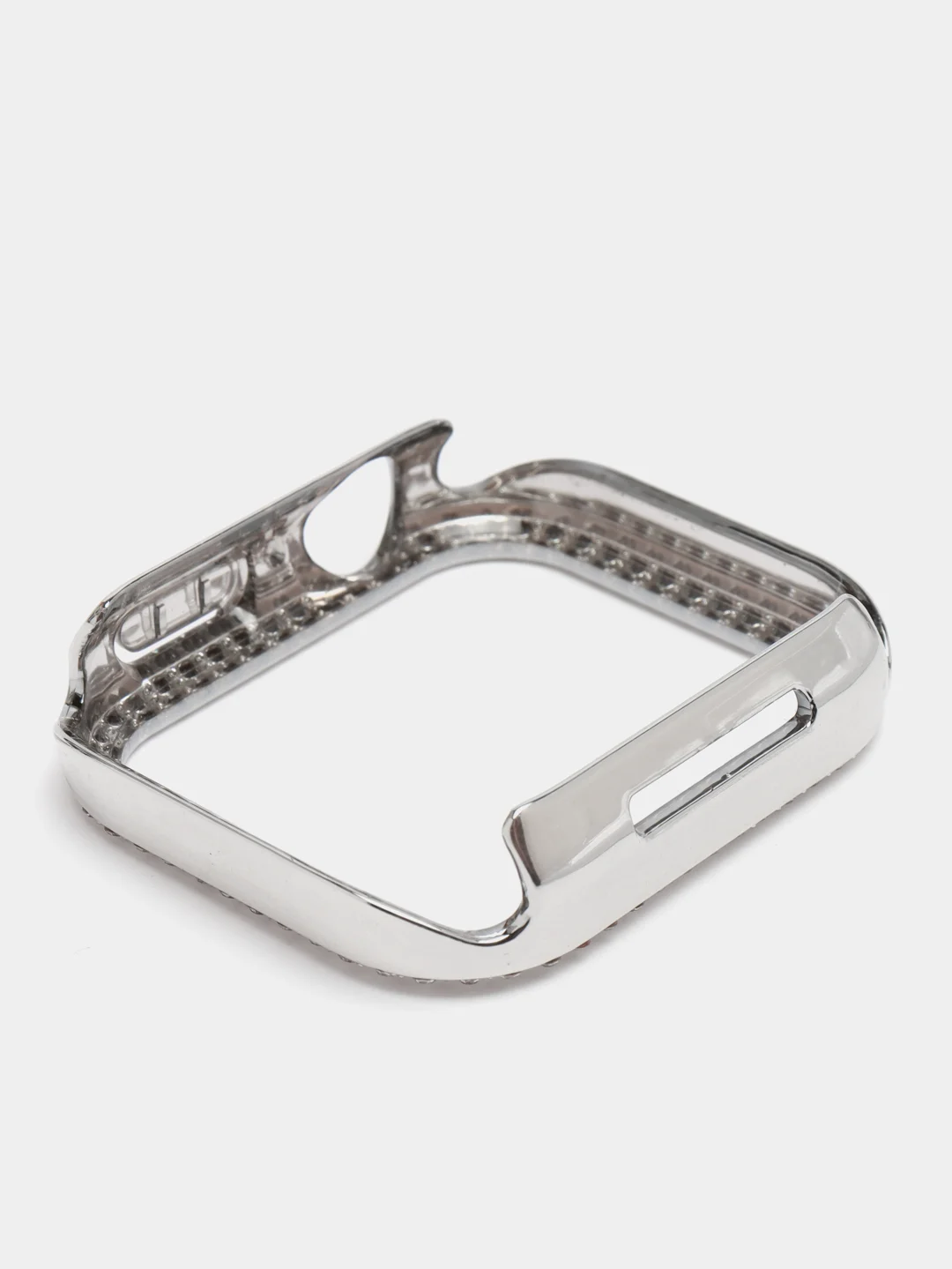 Серебряный бампер защитный для Apple Watch 44 45 40 42 41 38 mm пластиковый чехол эпл вотч