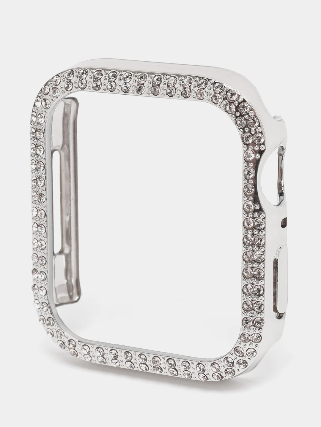 Серебряный бампер защитный для Apple Watch 44 45 40 42 41 38 mm пластиковый чехол эпл вотч
