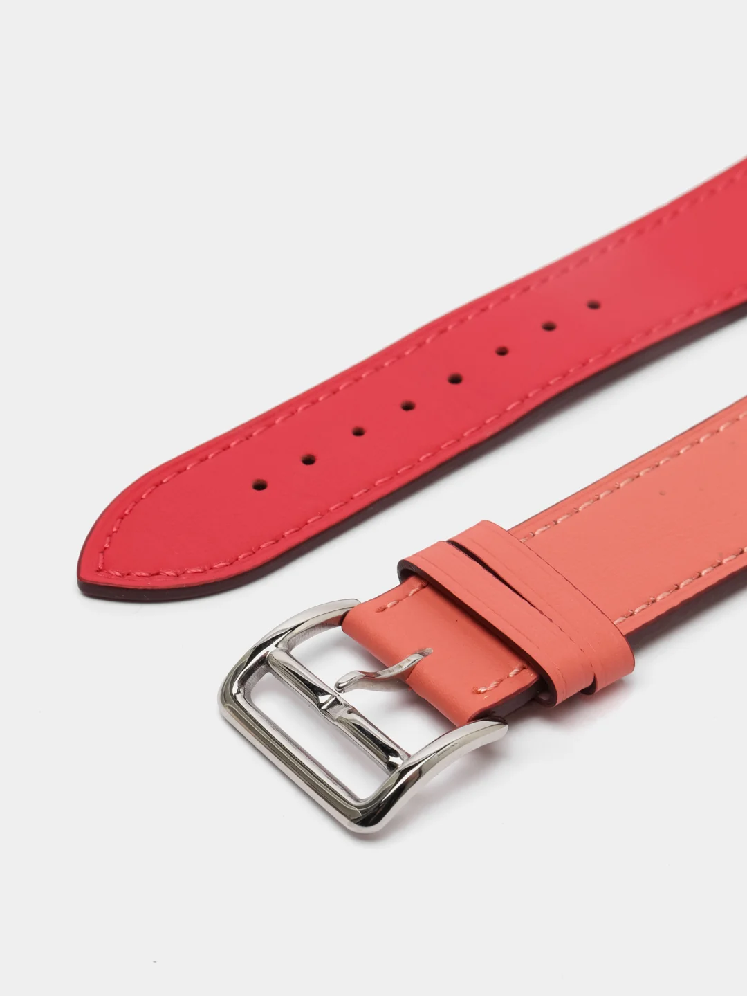 Коралловый кожаный ремешок для Apple Watch