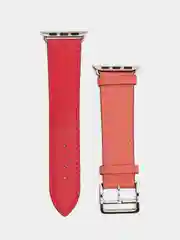 Коралловый кожаный ремешок для Apple Watch
