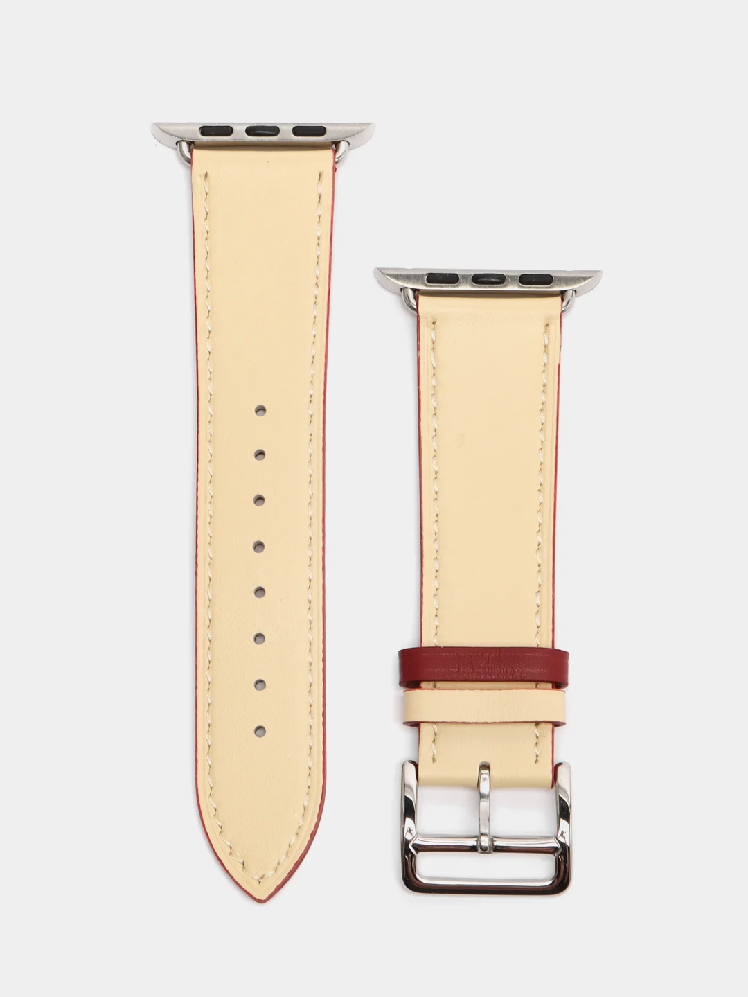 Молочный кожаный ремешок для Apple Watch