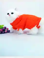 Белый вязанный свитер для собак