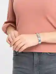 Серебряный браслет унисекс, стальной
