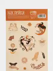 Бумажные наклейки "Coffee time", "Любовь к себе", 11х16 см/гармония, кофе, с собой