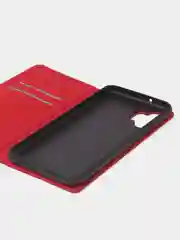 Красный чехол-книжка для Samsung A13 из нубука Super Creative