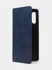 Синий чехол-книжка для Samsung A13 из нубука Super Creative