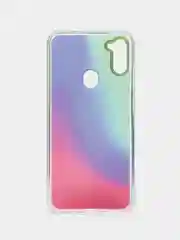 Индиго силиконовый чехол Samsung A11 M11 рисунком,из органического стекла
