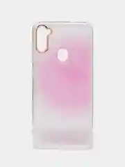 Фуксия силиконовый чехол Samsung A11 M11 рисунком,из органического стекла