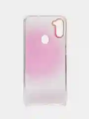 Фуксия силиконовый чехол Samsung A11 M11 рисунком,из органического стекла
