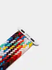 Разноцветный ремешок плетеный на Apple Watch Series 4, 5, 6 и SE