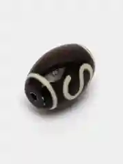 Алый бусина Дзи, длина 1 см