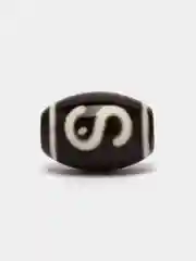 Алый бусина Дзи, длина 1 см