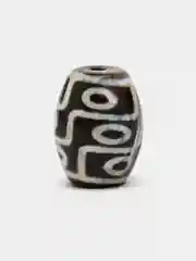 Аметистовый бусина Дзи, длина 1 см