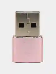 Розовый адаптер, переходник USB Type-C на USB-A OTG для смартфона, планшета, мобильных устройств