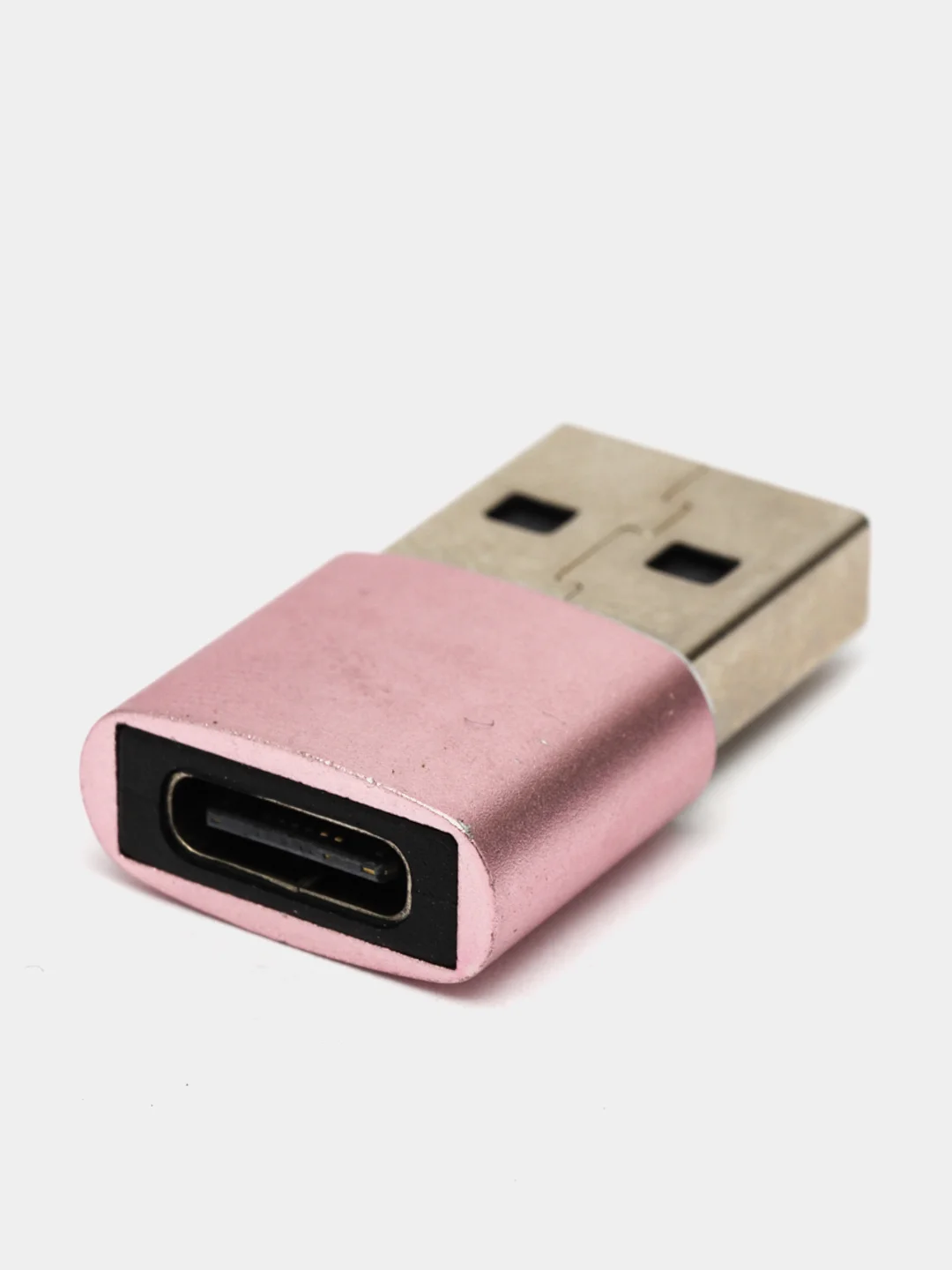 Розовый адаптер, переходник USB Type-C на USB-A OTG для смартфона, планшета, мобильных устройств