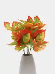 Оранжевый искусственные цветы. Куст зелени. Искусственные растения для декора