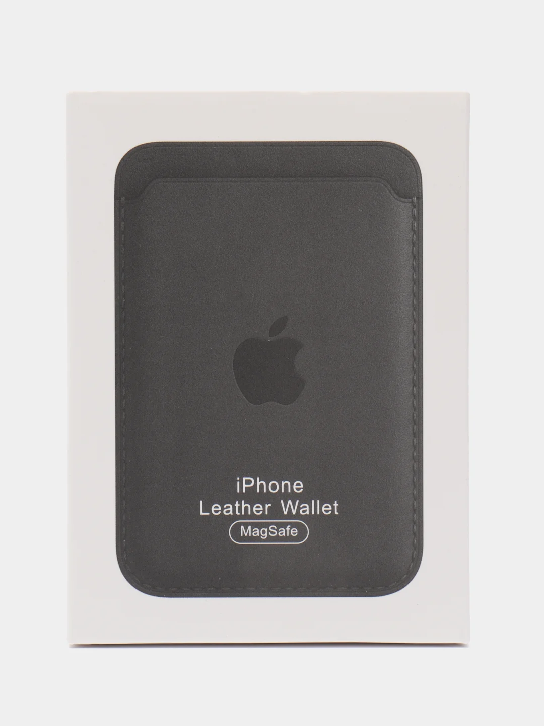 Черный кошелёк для карт на магните MagSafe Leather Wallet