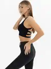 Черный топ женский спортивный
