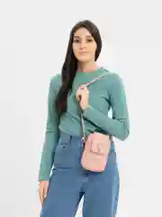 Розовый мини сумка на плечо