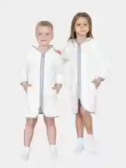 Молочный халат детский,на замке, Утенок