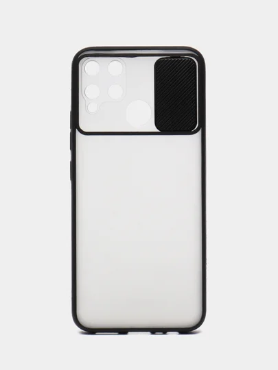 Черный чехол Realme NARZO 50A, Realme C25, Realme C25S, Realme C12 с защитой камеры