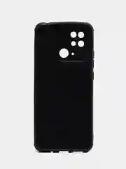 Угольный чехол для Xiaomi Redmi 10C / Poco C40, Сяоми Редми 10С / Поко С40 силиконовый, под кожу
