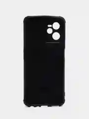 Хром чехол для Realme C35 / Реалми С35 черный, силиконовый, под кожу