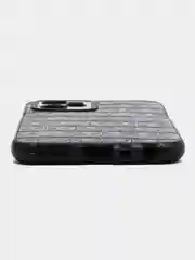 Хром чехол для Realme C35 / Реалми С35 черный, силиконовый, под кожу