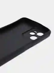 Хром чехол для Realme C35 / Реалми С35 черный, силиконовый, под кожу
