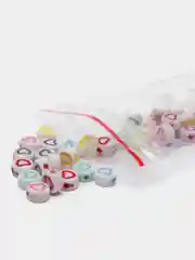 Разноцветный бусины смайлик, сердечки 50шт, 100шт