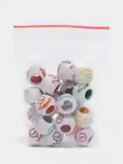 Белый бусины смайлик, сердечки 50шт, 100шт